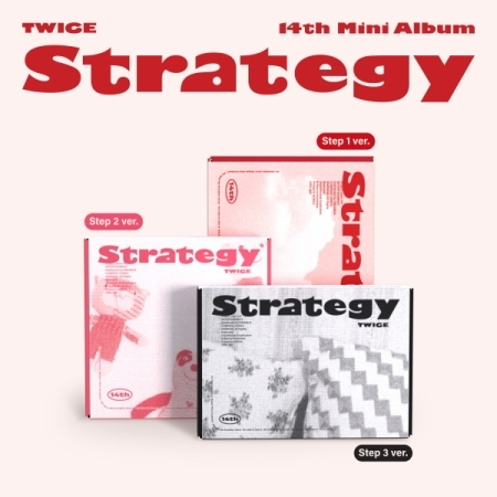 ( Pre-Order ) TWICE 14th Mini Album STRATEGY ( Step 1-3 ver ) Set 3 ver + Poster วางจำหน่าย 6 / 12 / 2024