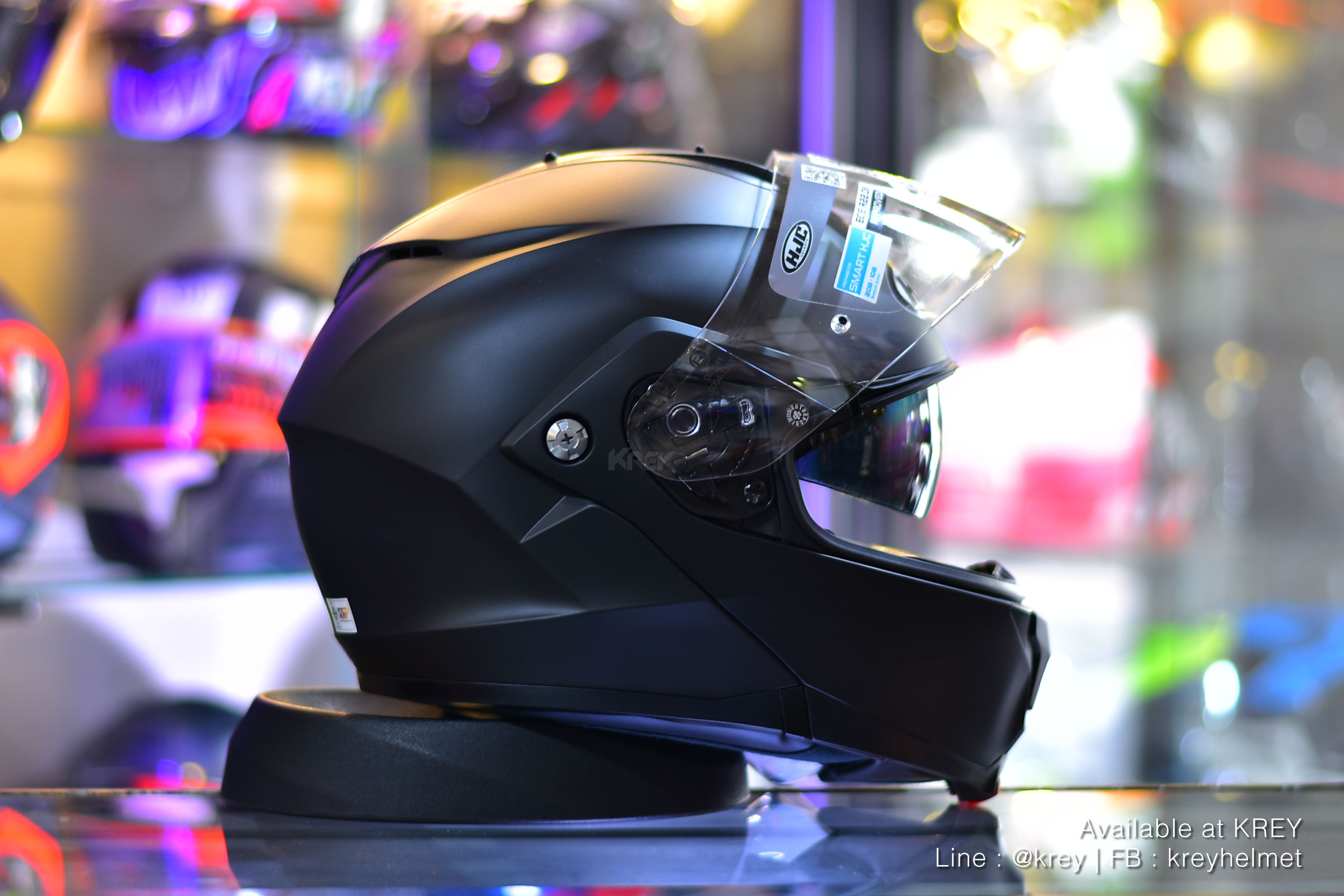 HJC model C91N SOLID SEMI FLAT BLACK