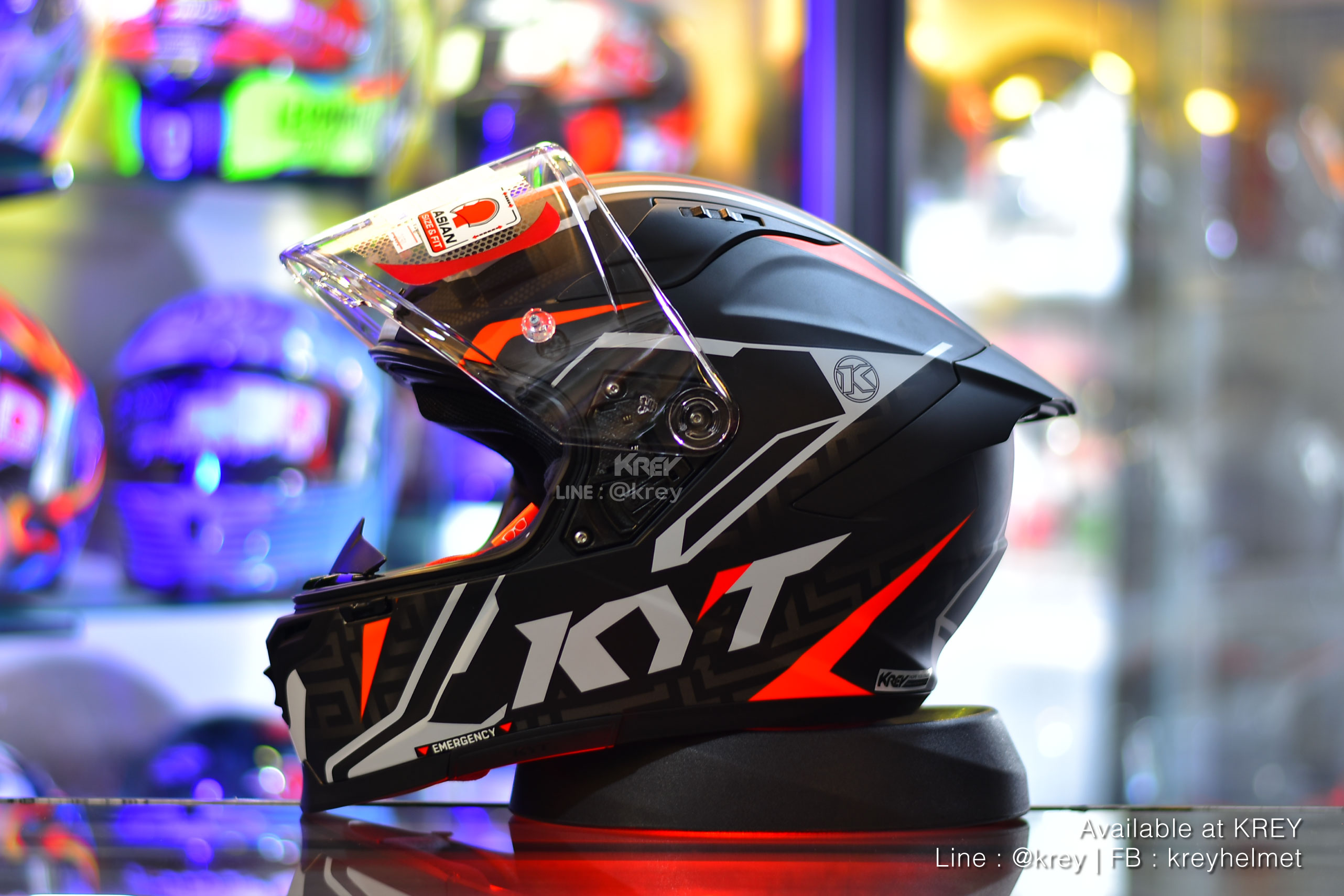 KYT model STRIKER#2 MATT BLACK RED