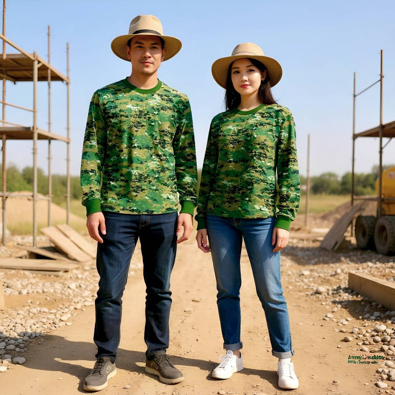 เสื้อยืดคอกลมแขนยาวลายพราง มีกระเป๋า ใส่แล้วไม่พรางตัวอย่างเี่ยว พรางหุ่นก้อได้ ใส่ได้ทั้งผู้ชายผู้หญิง งานไทยคุณภาพพร้อมส่ง
