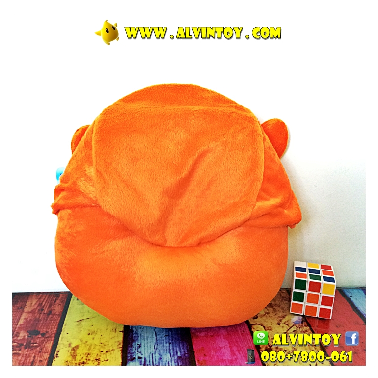 หมอนรองคอรูปตัวยูลายเสือทริคเกอร์มีฮู้ด