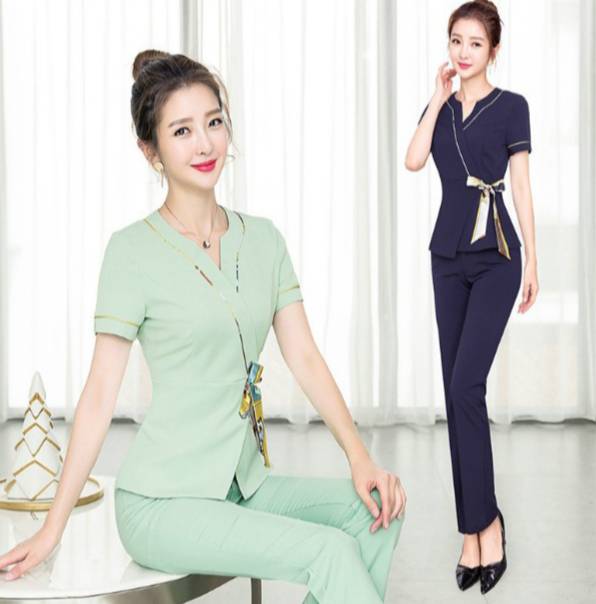 ชุดคลินิกความงาม ชุดร้านนวดสปา ชุดพนักงานต้อนรับ ชุดพนักงานเสริมสวย