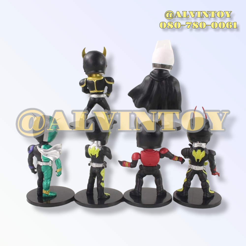โมเดล Kamen Rider - คาเมนไรเดอร์ X ชุด 6 ตัว ขนาด 10-11.5 ซม. พร้อมฐานวาง