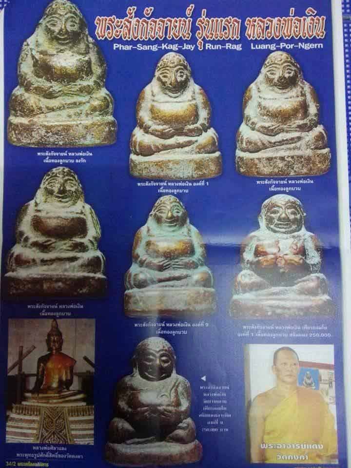 หลวงพ่อเงิน พิมพ์(สังกัจจายน์) กรุวัดขวาง เนื้อทองผสม