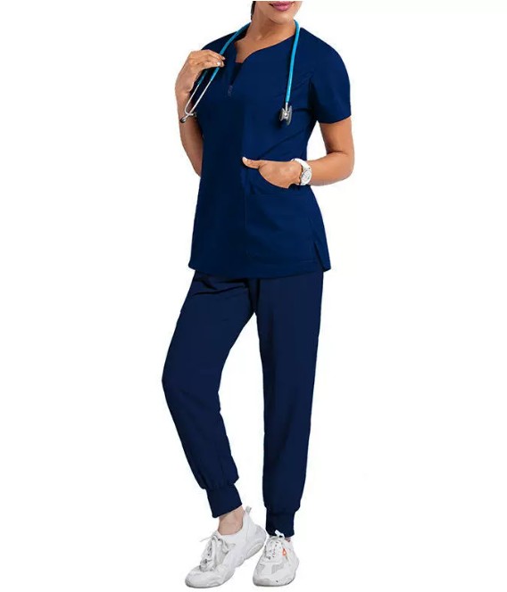 ชุดหมอผ่าตัดทันตแพทย์ ชุดพยาบาลโรงพยาบาลซักง่ายแห้งเร็ว ชุดทำงานคลินิก