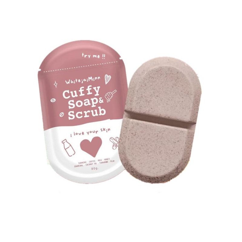 Whitejaiminn ไว้ใจมิ้นท์ สบู่คัฟฟี่ สบู่สครับกาแฟ (80 กรัม) Cuffy Soap & Scrub (80 G)
