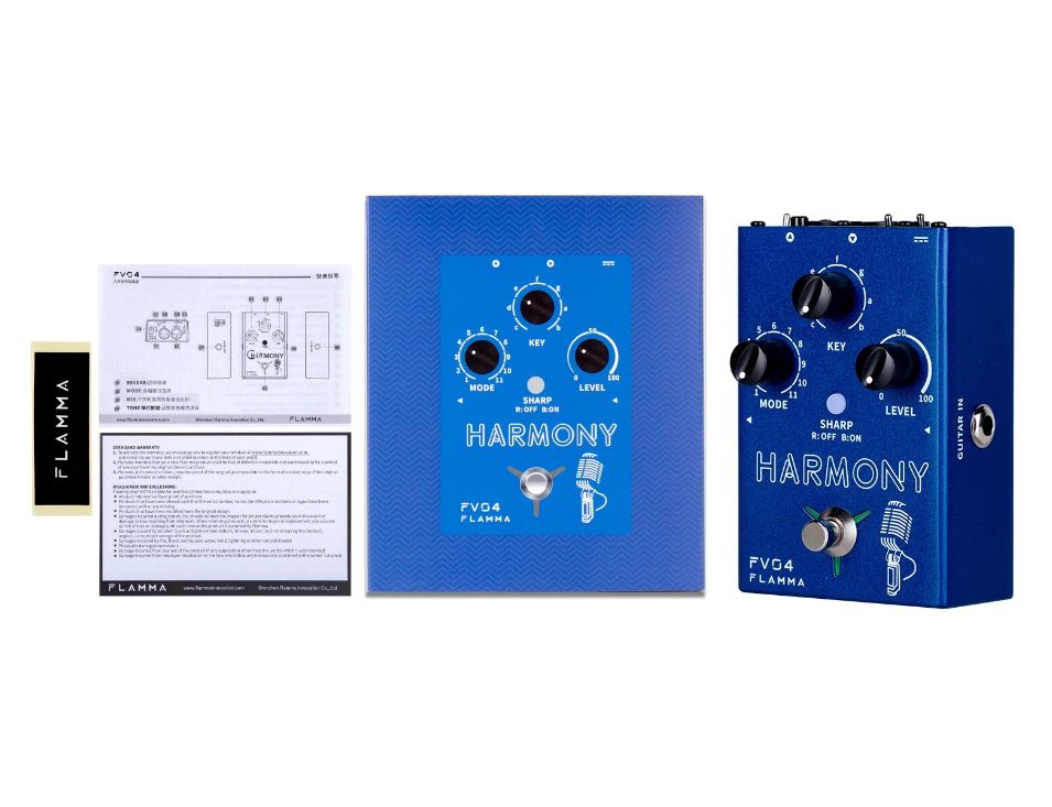Flamma FV04 *ของแท้รับประกัน 1ปี* Vocal Effects Pedal, เสียงประสาน, รีเวิร์บ,โทน Warm/Bright, ต่อกีต้าร์ได้ (รีเวิร์บ)