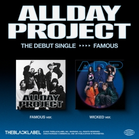 ( Pre-Order ) ALLDAY PROJECT - The Debut Single [FAMOUS] ( Normal ver ) Set 2 ver * มี Poster พับในกล่อง * วางจำหน่าย 23 / 6 / 2025