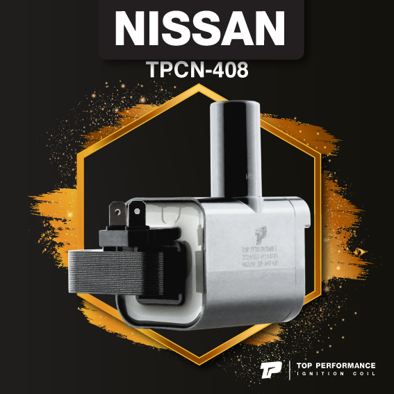 (ประกัน 3 เดือน) คอยล์จุดระเบิด NISSAN SUNNY B14 / GA16 - TPCN-408 - TOP PERFORMANCE JAPAN - คอยล์หัวเทียน คอยล์จานจ่าย คอยล์ไฟ นิสสัน ซันนี่ 22433-01M00