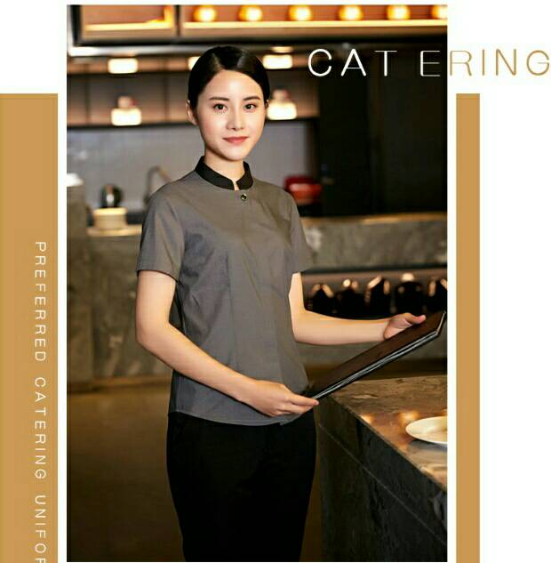 ชุดพนักงานร้านชาบูชิ ชุดพนักงานร้านอาหาร ชุดพนักงานต้อนรับ