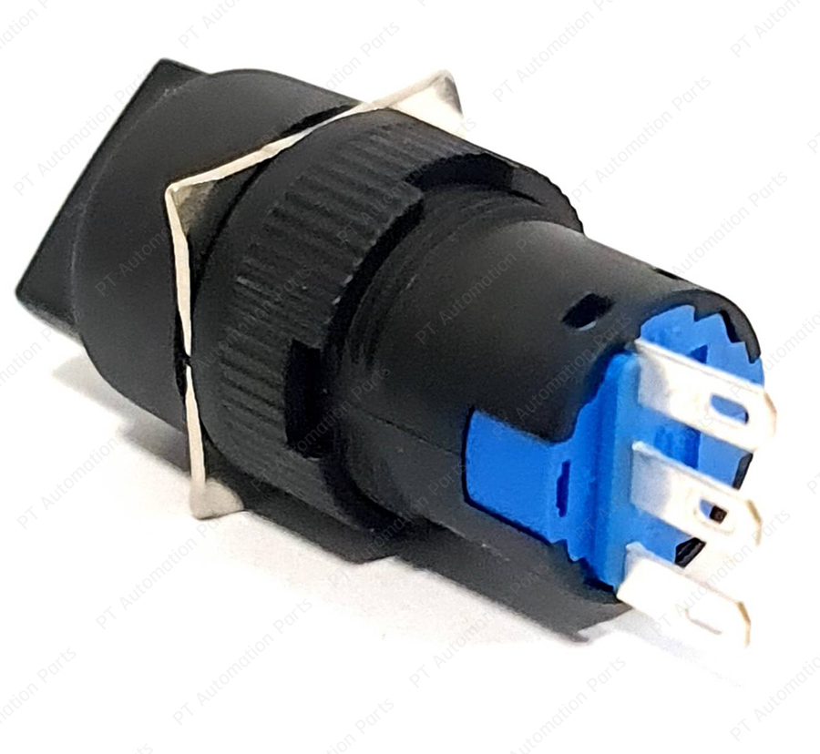 ซีเล็คเตอร์สวิตช์ TAYB K16-411 แบบบิดล็อค 2จังหวะ ø16mm ทรงกลม Selector Switch 2-Pisition 1NO/1NC AC-15-220V 5A/DC-13-220V 3A