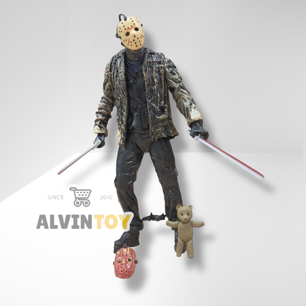 Action Figure Jason Voorhees - เจสัน พร้อมอุปกรณ์ อาวุธ หน้ากาก ขนาดความสูง 20 ซม.