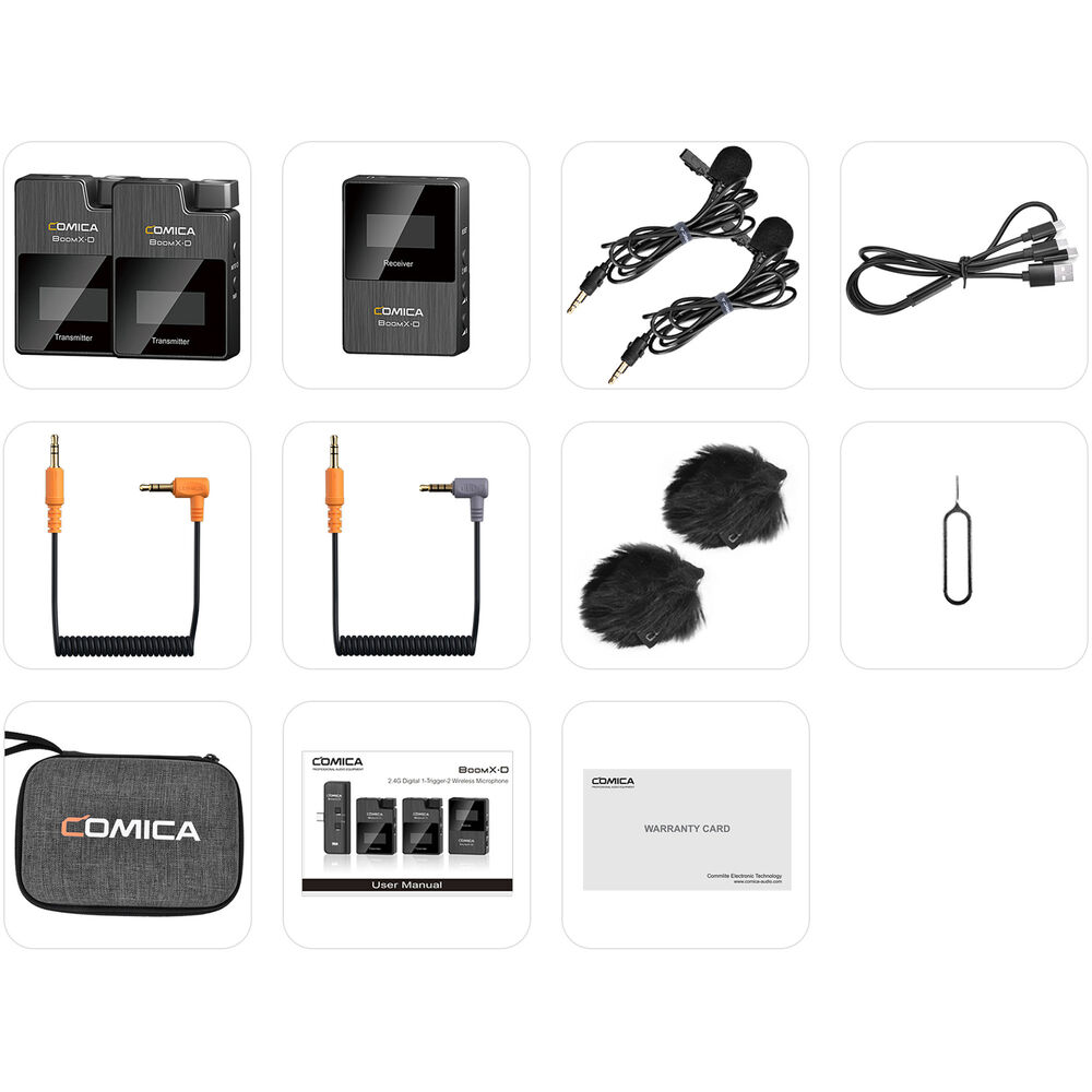 Comica BoomX-D D2 *ของแท้รับประกัน 2ปี* ไมโครโฟนไร้สาย 2-Person Digital 2.4 GHz Wireless Microphone System