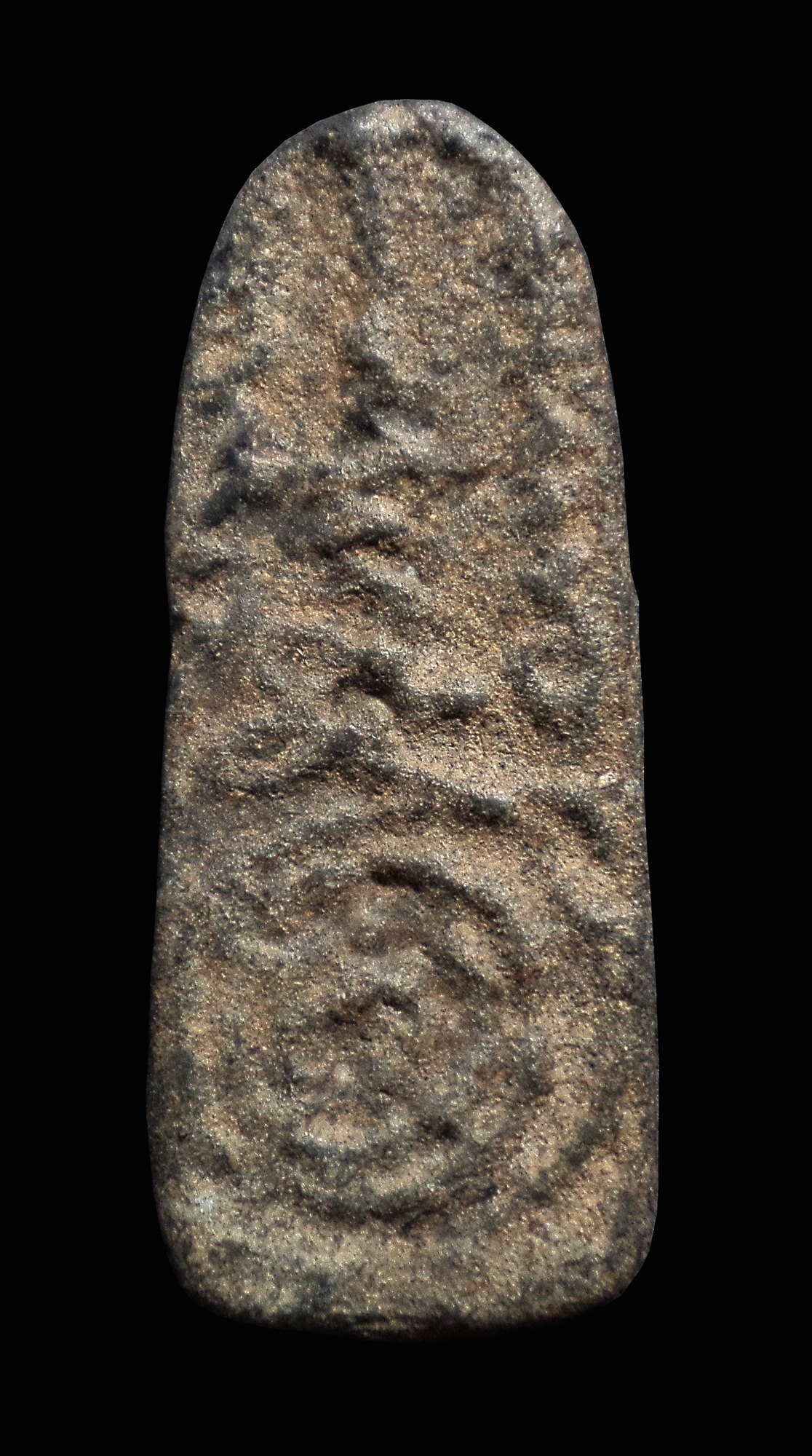 พระลีลาชินเขียว หลังยันต์ กรุวัดพระศรีฯ จ.สุพรรณบุรี