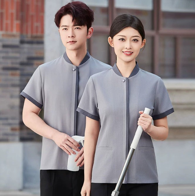 ชุดฟอร์มพนักงานทำความสะอาด ชุดแม่บ้าน เสื้อแม่บ้าน พ่อบ้าน เบลบอย