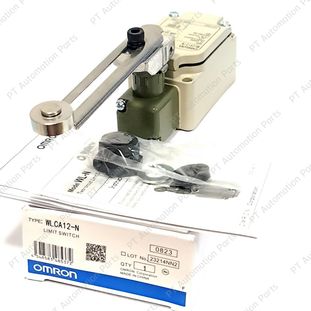 ลิมิตสวิตช์ OMRON WLCA12-N Two-circuit Limit Switch Adjustable roller lever 10A 250V, NO/NC, IP67, SPST ชนิดสองวงจร คันโยกลูกกลิ้งปรับได้