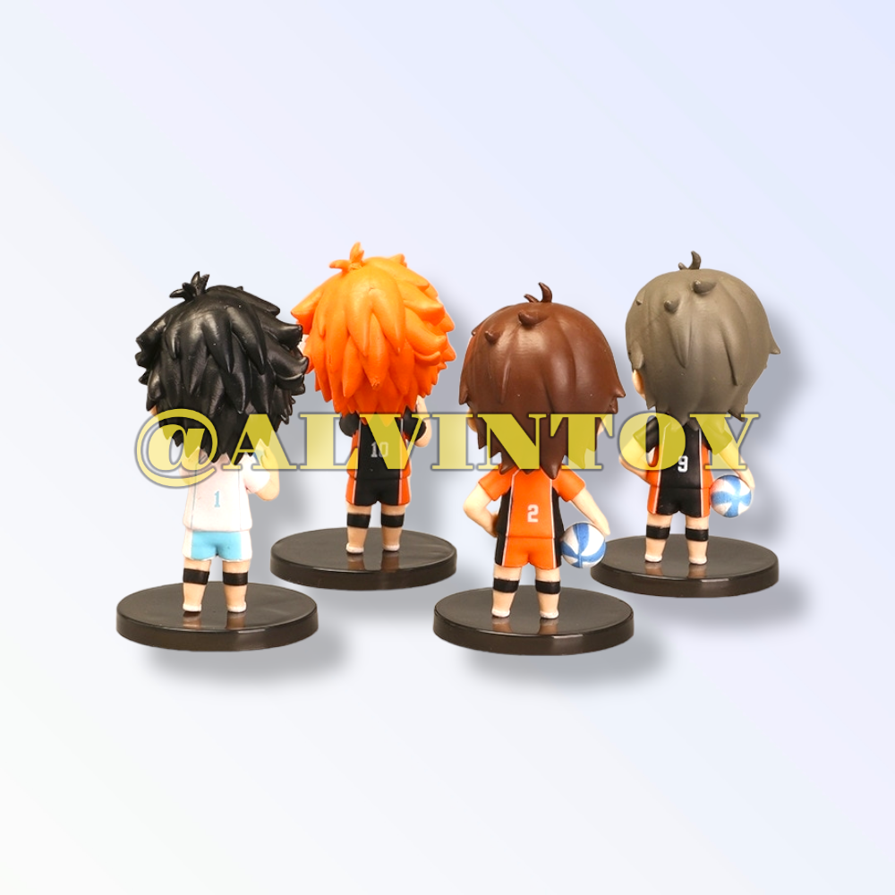 Figure โมเดล ไฮคิว คู่ตบฟ้าประทาน เซ็ต 4 ตัว ขนาดความสูง 10 ซม. มีฐาน งานสวย