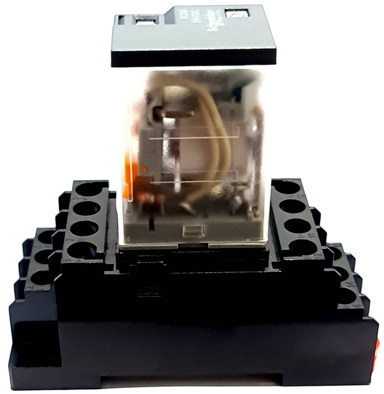 (แพ็ค/10ชุด) รีเลย์พร้อมซ็อกเก็ต ชไนเดอร์ Schneider Electric RXM4LB2BD RXZE1M4C 24VDC 3A 4คอนแทค 14ขา มีไฟแสดงสถานะ LED