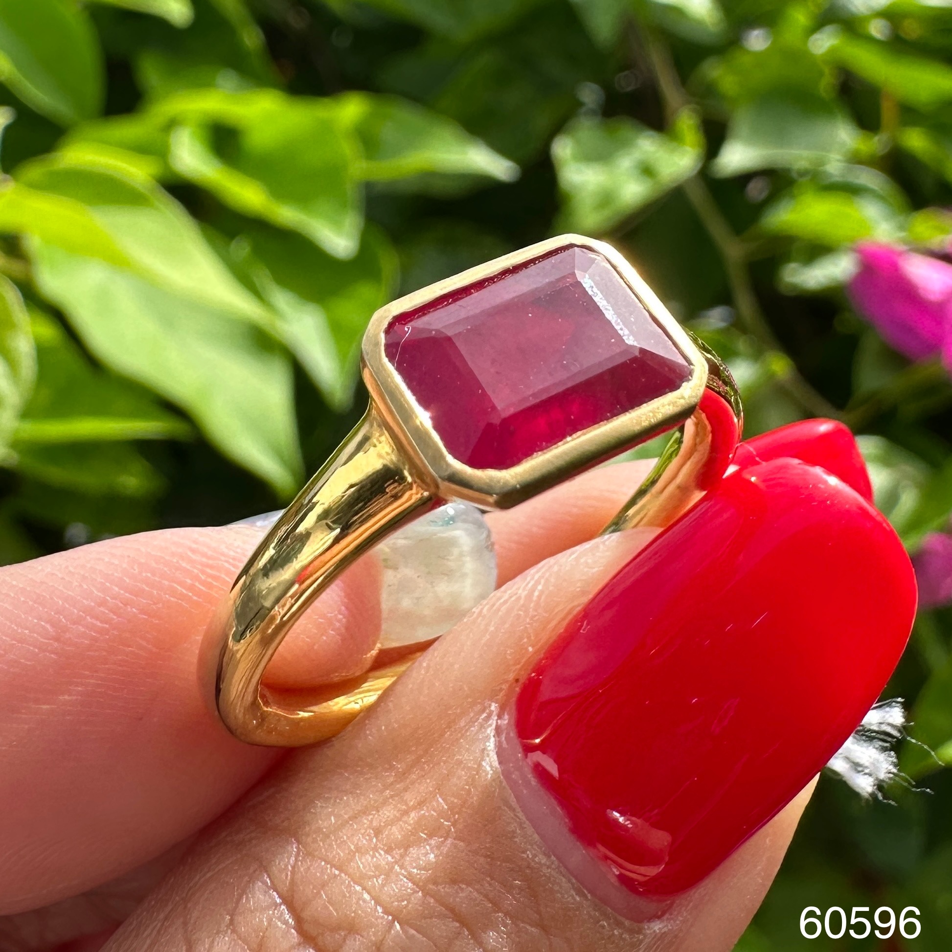 รหัส 60596 แหวน ทับทิม อาฟริกา 3.35 กะรัต ทอง18K งานสวยมาก นน. 6.25 g