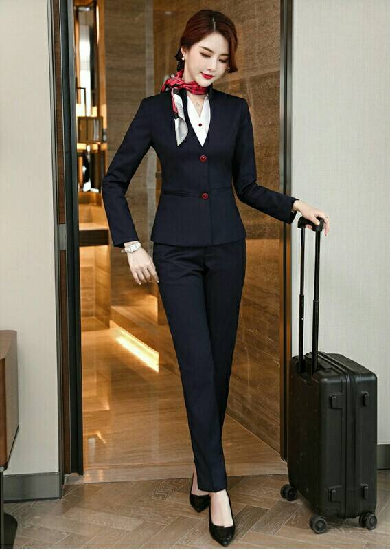 ชุดพนักงานต้อนรับ รีเซฟชั่นโรงแรมห้าดาว ชุดสูท
