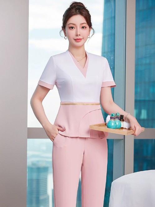 ชุดพนักงานนวดสปา ชุดสปา ชุดพนักงานเสริมสวยซาวน่า ชุดคลินิกความงาม
