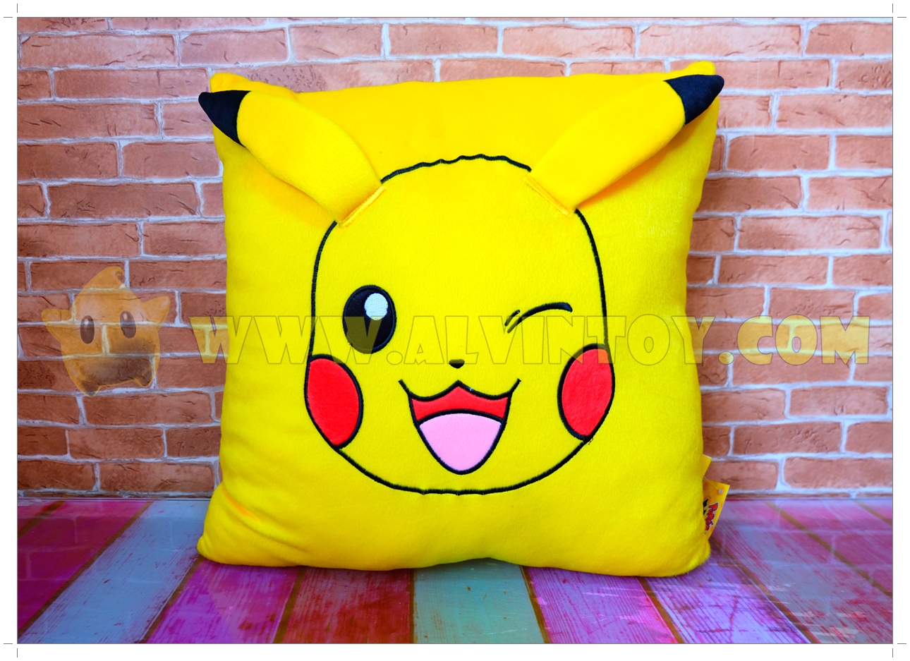 หมอนหน้าตุ๊กตา Pikaju - ปิกาจู