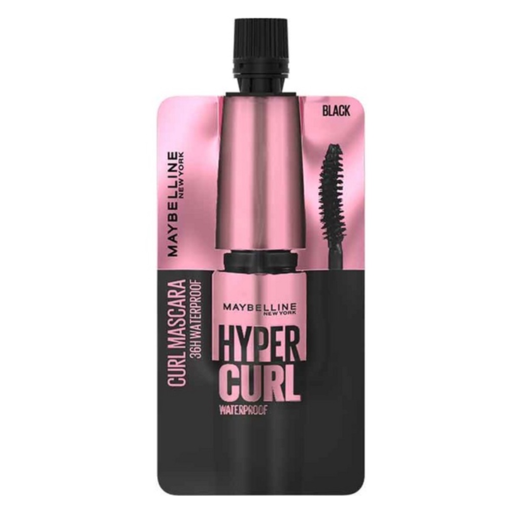 Maybelline เมเบลลิน มาสคาร่า กันน้ำ แบบซอง (3 มล) Hyper Curl Waterproof Mascara (3 ML)