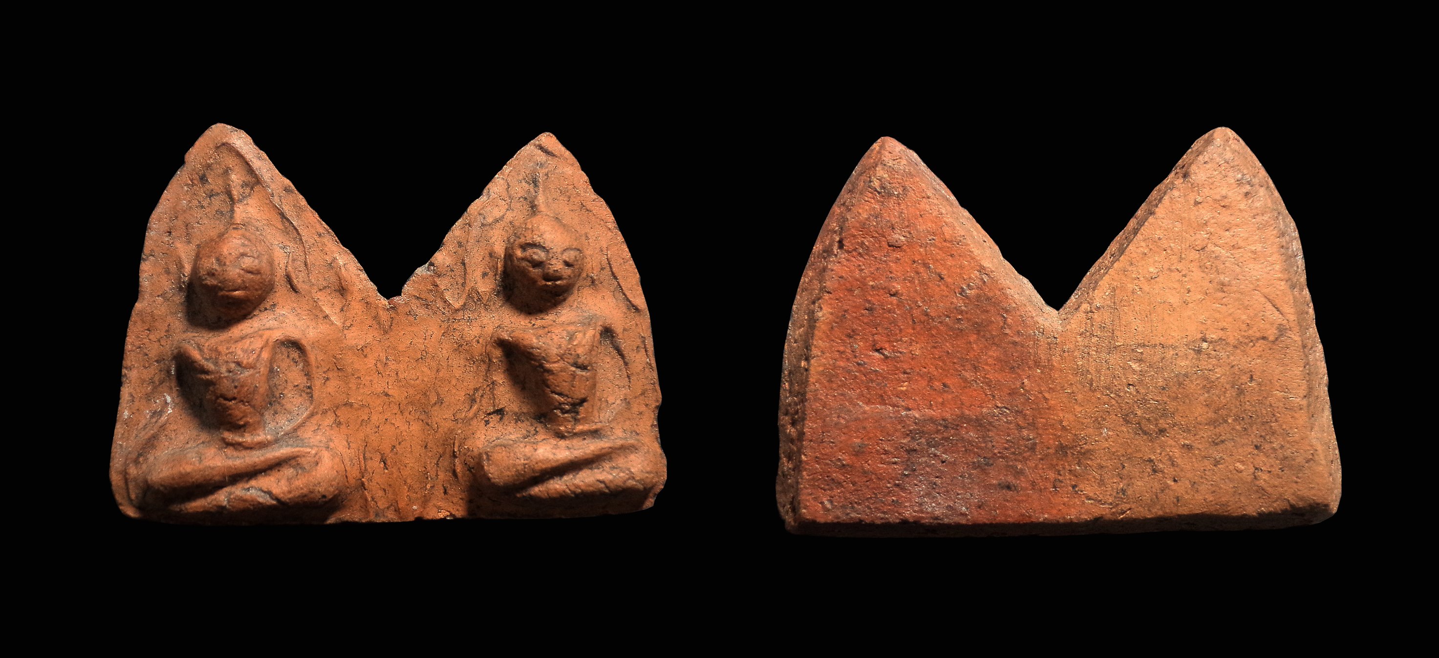 พระขุนแผน พลายคู่ พิมพ์หน้ากลม กรุวัดบ้านกร่าง จ.สุพรรณบุรี