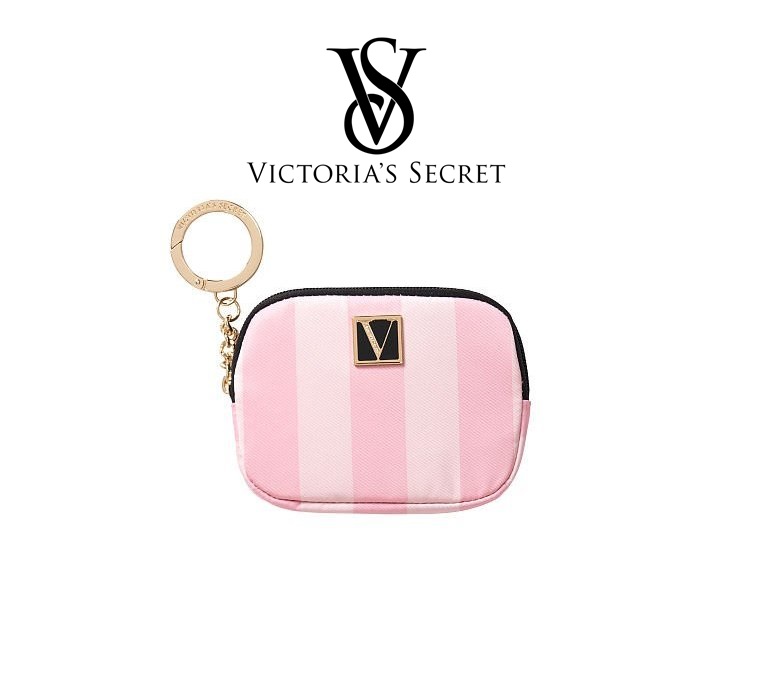 Victoria's Secret Pink Pouch Gold Keychain