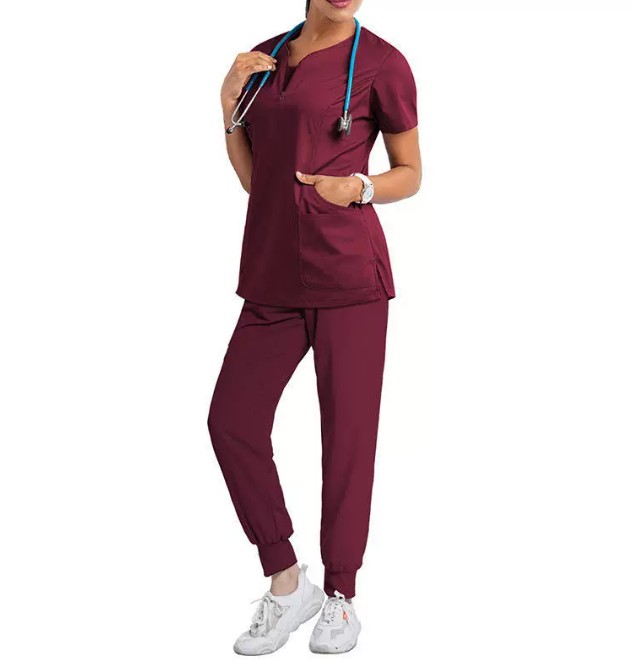 ชุดหมอผ่าตัดทันตแพทย์ ชุดพยาบาลโรงพยาบาลซักง่ายแห้งเร็ว ชุดทำงานคลินิก