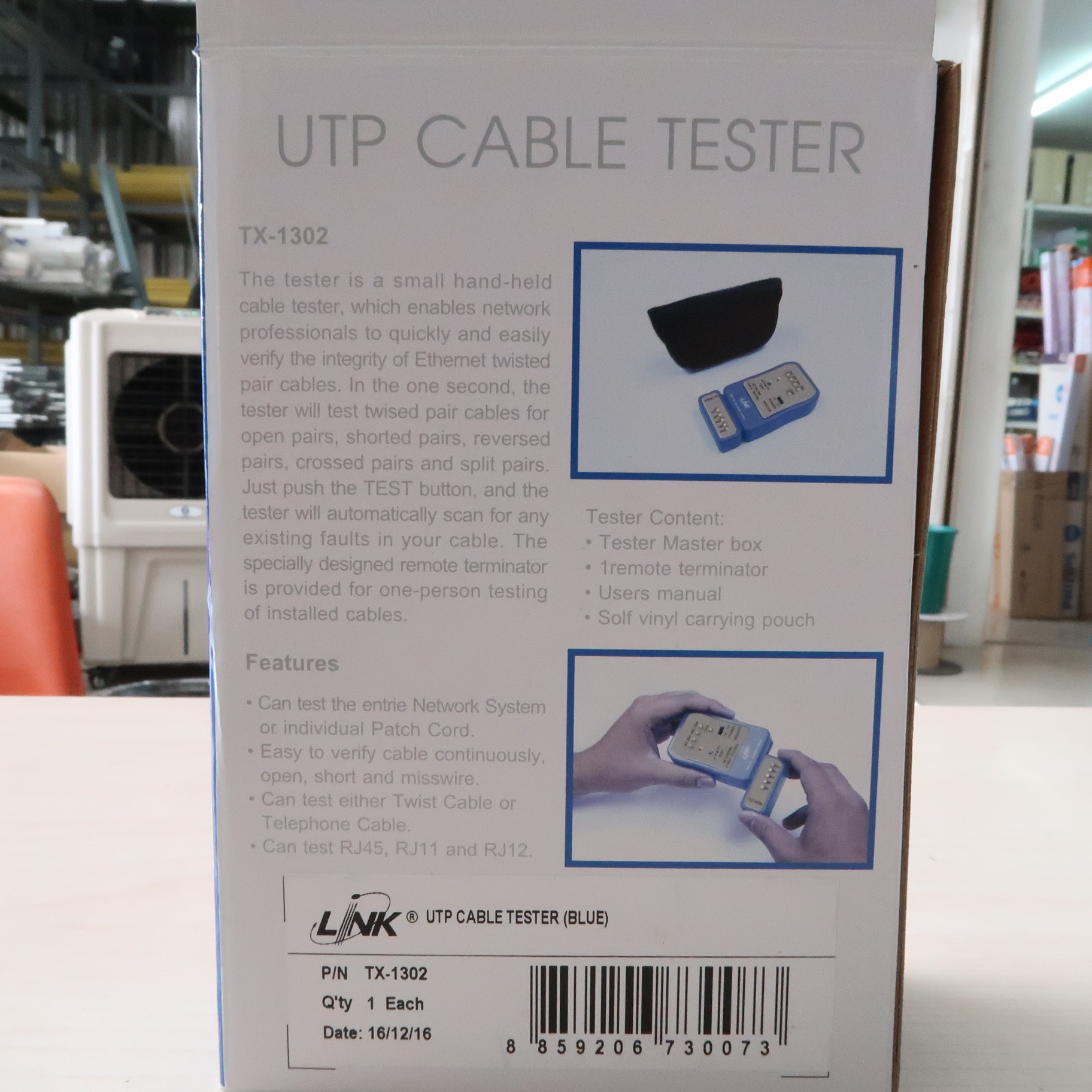 UTP Cable Tester (เครื่องเทสสายคอม,โทรศัพท์) "LINK"