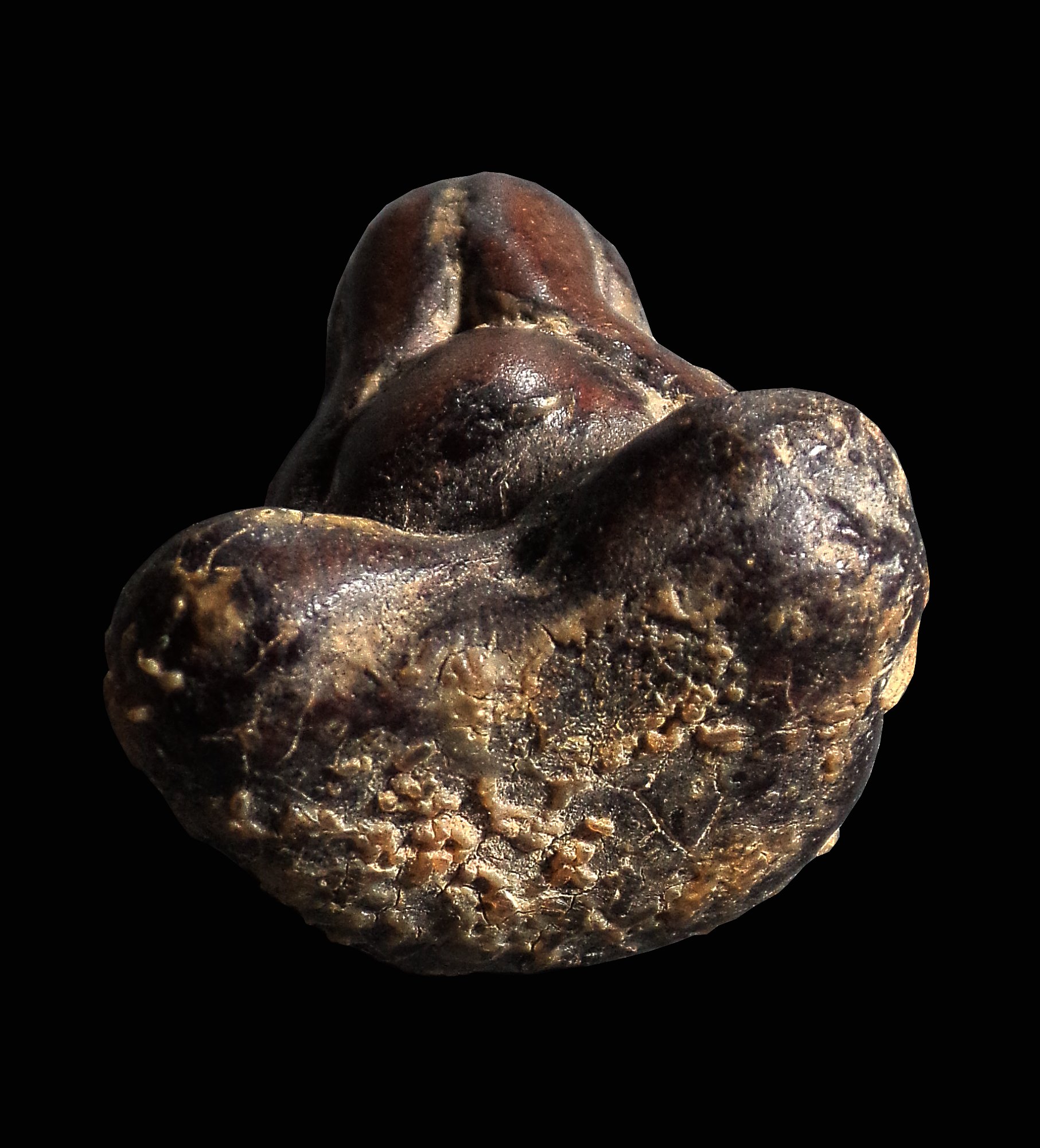 พระปิดตา พิมพ์ปั้นลอยองค์ เนื้อผงคลุกรัก ไม่ทราบที่