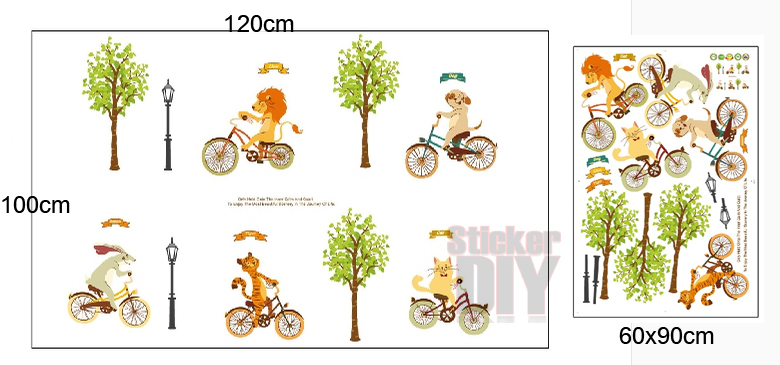 Transparent Wall sticker สติ๊กเกอร์ติดผนัง Journey of life (กว้าง120cm.xสูง100cm.)