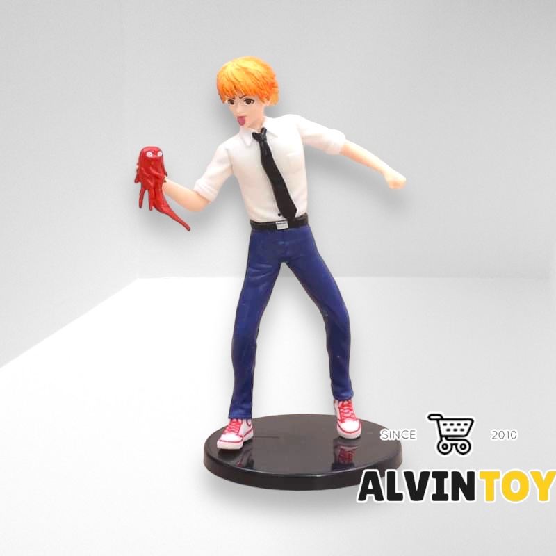 Action Figure โมเดล Chainsaw Man เชนซอว์แมน มนุษย์เลื่อยยนต์ เซ็ต 6 ตัว ขนาดความสูง 12 ซม. มีฐาน งานสวย