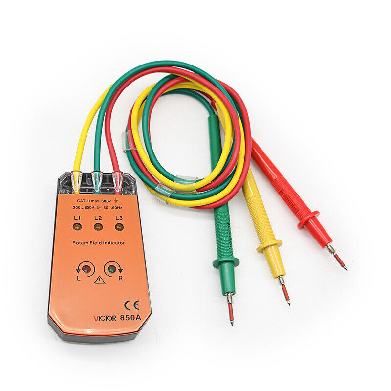 เครื่องวัดลำดับเฟส VICTOR 850A Three-phase AC Sequence Meter