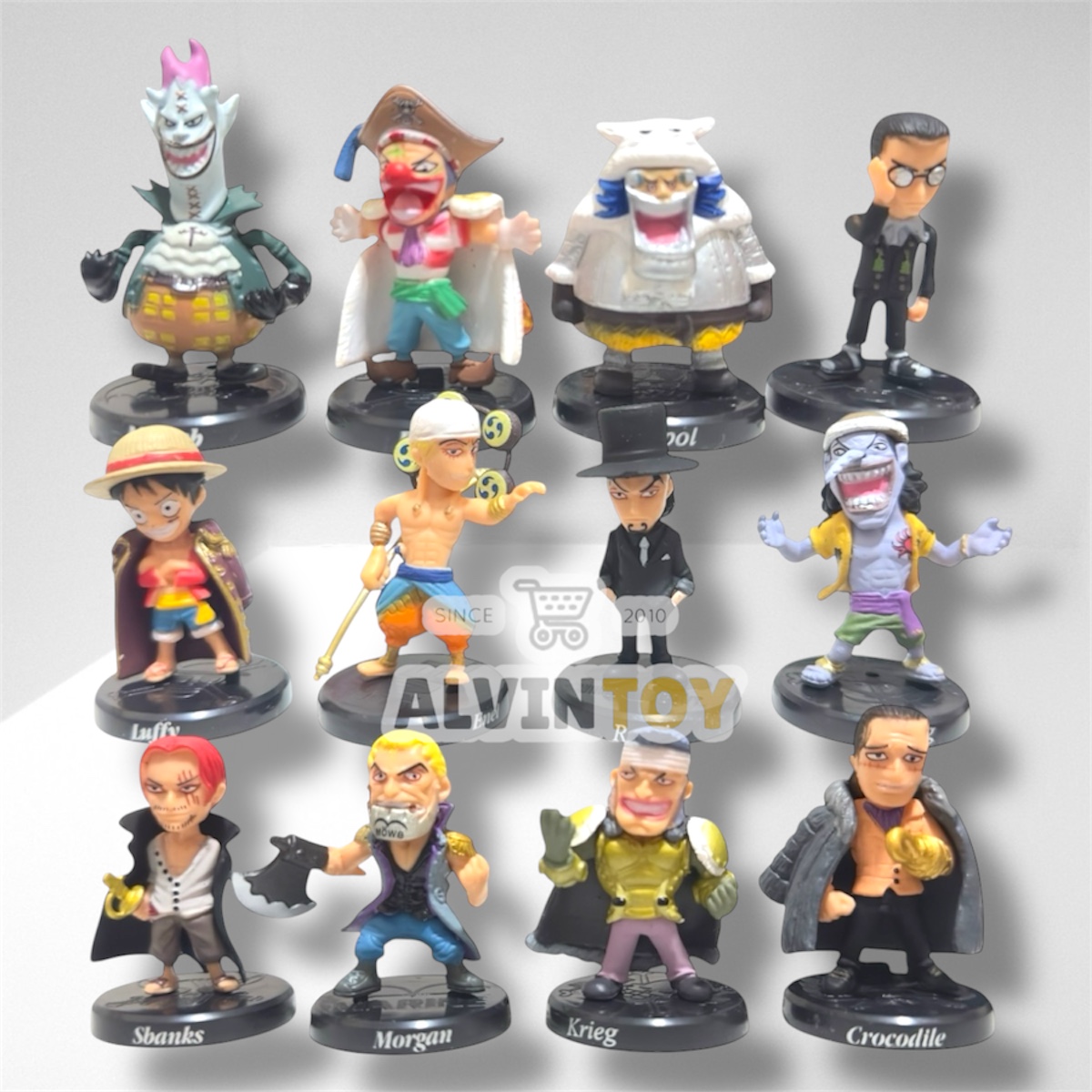 Figures One Piece - วันพีช จักรพรรดิ ขนาดความสูง 4-6 cm. ผลิตจาก PVC คุณภาพดี ลงสีสวยงาม 1 ชุด มี 12 ตัว