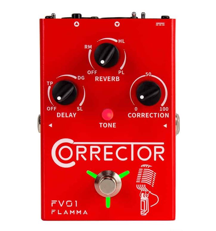 Flamma FV01 *ของแท้รับประกัน 1ปี* Vocal Effects Pedal, Pitch Correction, รีเวิร์บ, ดีเลย์, โทน Warm/Bright, ต่อกีต้าร์ได้ (รีเวิร์บ)