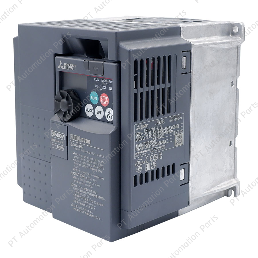 Mitsubishi FR-E740-3.7K Inverter 3.7KW 5HP Input 3-Phase 380-480VAC Output 3-Phase 380-480VAC 0.2-400Hz E700 Series มิตซูบิชิ อินเวอร์เตอร์ เครื่องควบคุมความเร็วรอบมอเตอร์ สำหรับมอเตอร์ 5 แรงม้า
