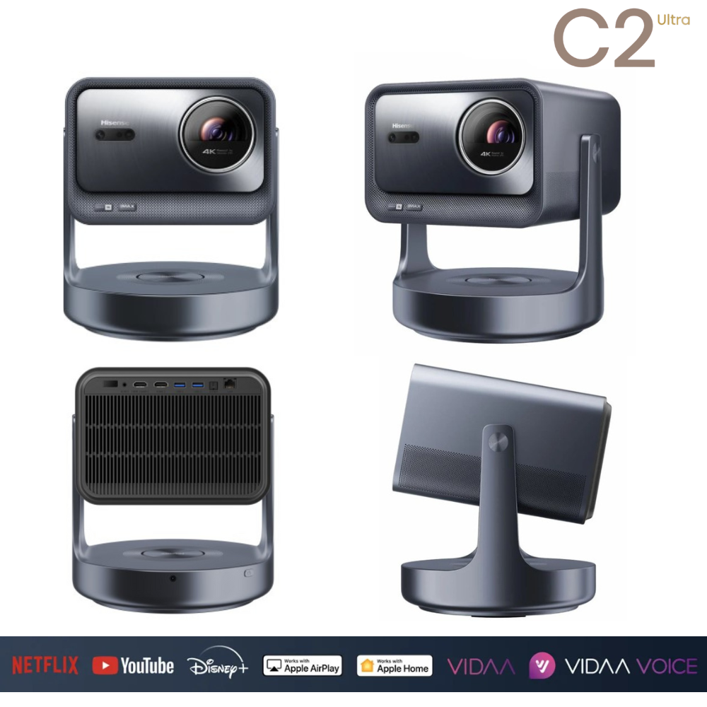 Hisense C2 Ultra Smart Mini Projector 4k Dolby Vision IMAX Enhance 65"- 300" C2 รับประกันศูนย์