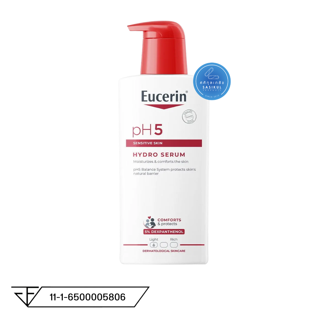 Eucerin pH5 SENSITIVE SKIN HYDRO SERUM 400 ML ยูเซอริน พีเอช5 เซ็นซิทีฟ สกิน ไฮโดร เซรั่ม 400 มล. เซรั่มผลิตภัณฑ์บำรุงผิวกาย