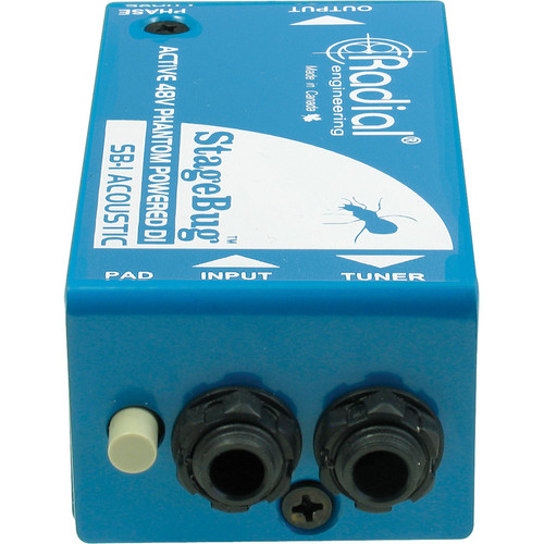 Radial StageBug SB-1 *ของแท้รับประกันศูนย์* Active Acoustic Direct Box แอคทีฟ ไดเร็กต์บ็อก สำหรับอคูสติกกีต้าร์, Hi-Z, 48V