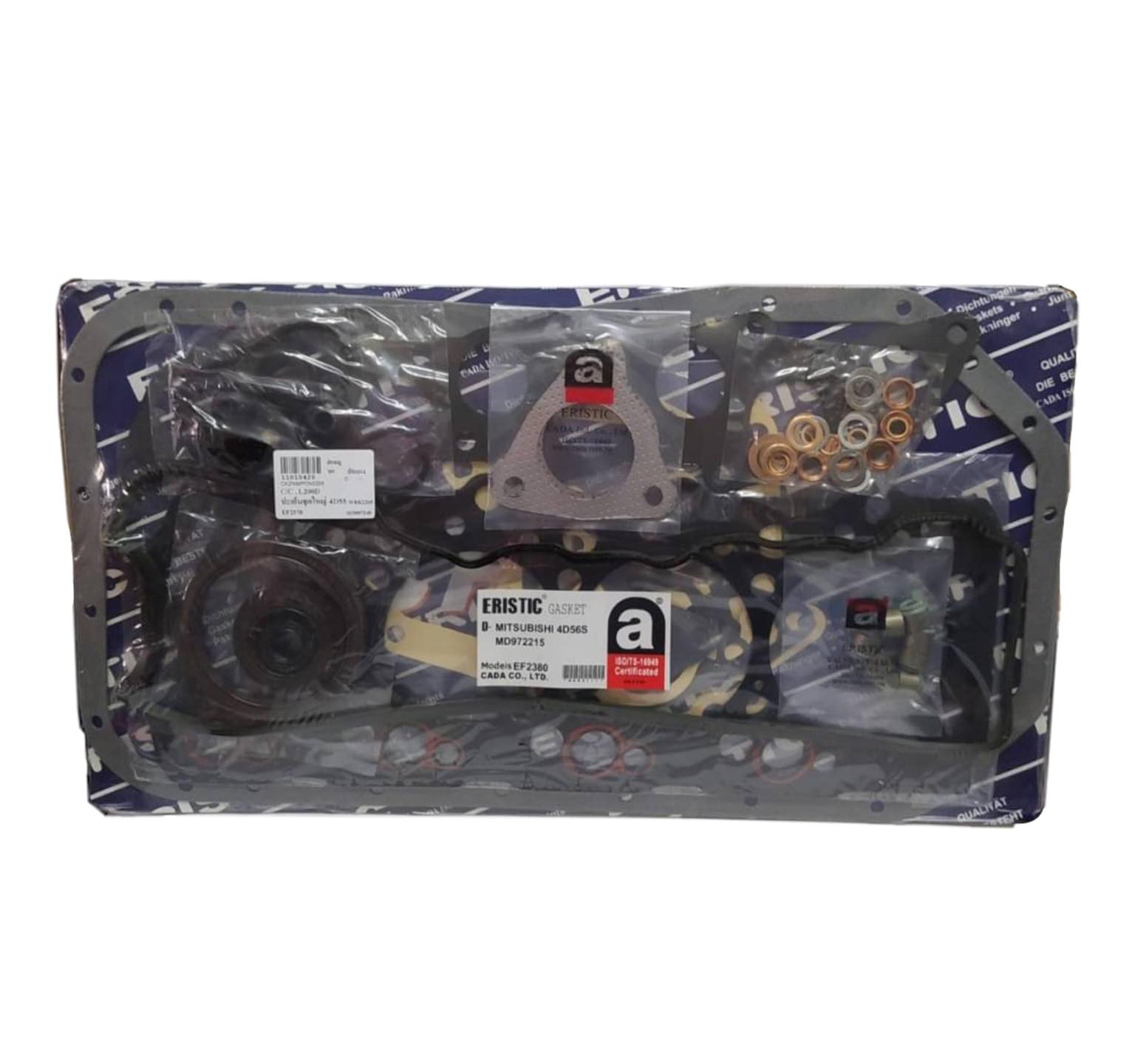 ประเก็นชุดใหญ่ MITSUBISHI 4D55 / 4D55T / 4D56 / L200D / Cyclone มิตซูบิชิ ไซโคลน (ชุดใหญ่+ประเก็นฝาสูบ+ซีล) ประเก็นฝาสูบไฟเบอร์ MD972215 / EF2380 ยี่ห้อ ERISTIC (Head gasket set)