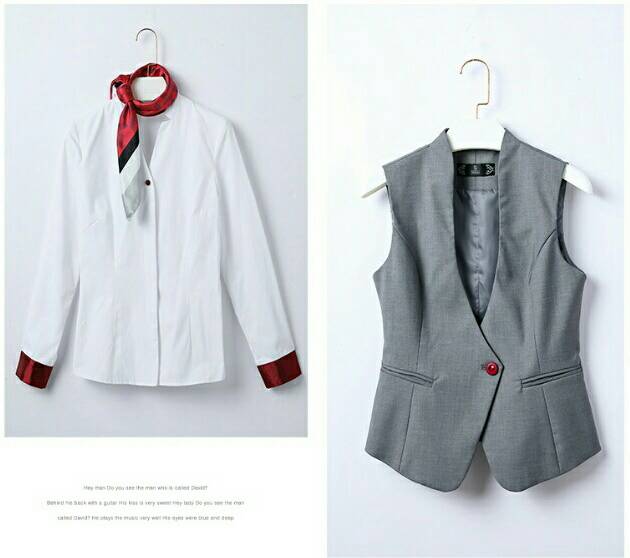 ชุดพนักงานต้อนรับ รีเซฟชั่นโรงแรมห้าดาว ชุดสูท