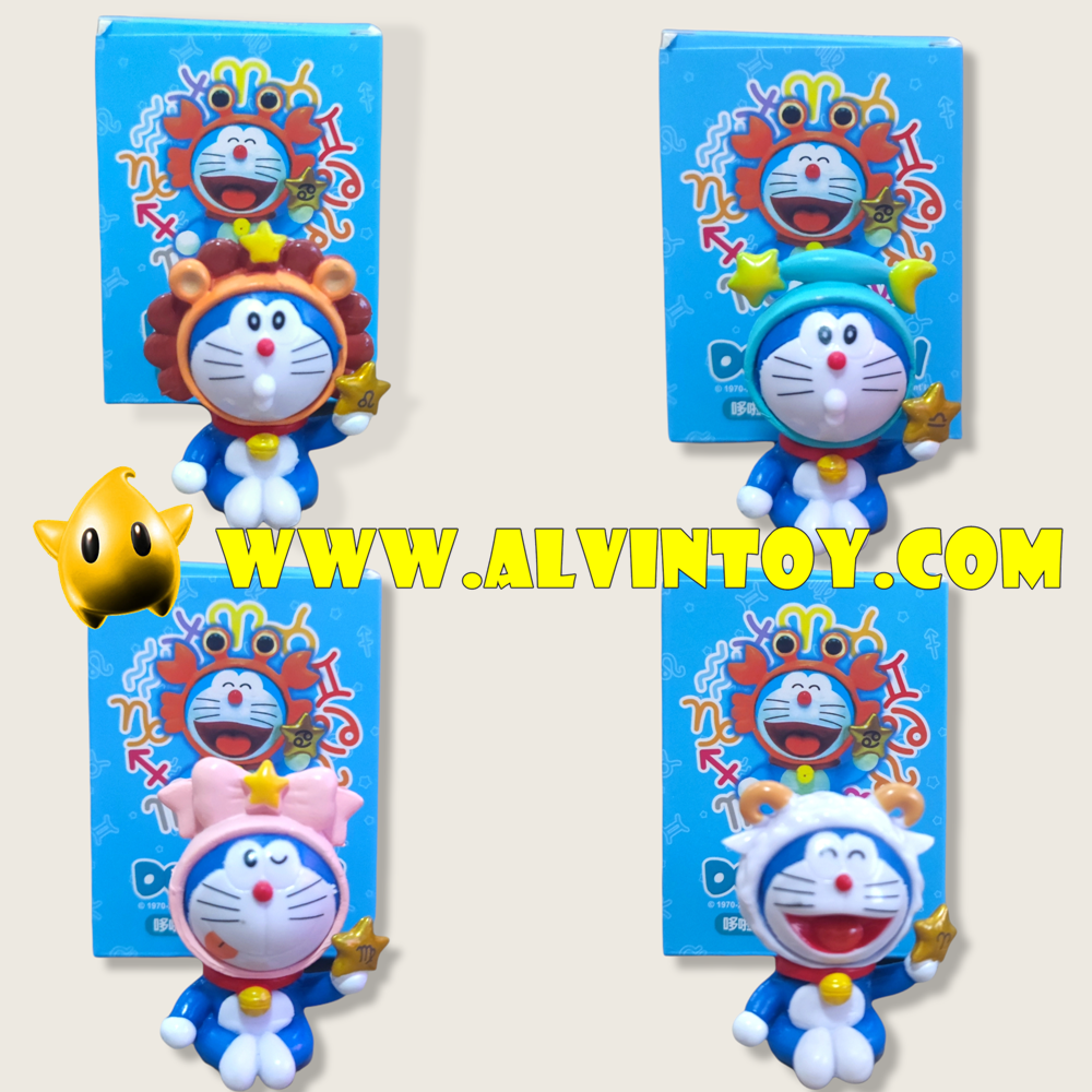 Action Figure โมเดลโดเรม่อน ประจำราศีต่างๆ เซ็ต 4 ตัว ขนาดความสูง 5 ซม.