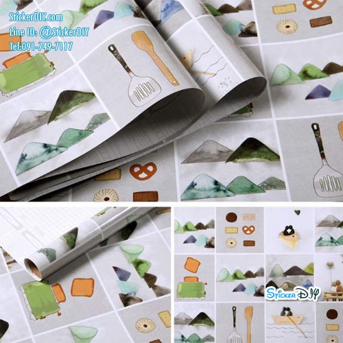 Aluminium foil sticker สติ๊กเกอร์อเนกประสงค์ AL008(หน้ากว้าง60cm.xยาว2m.)