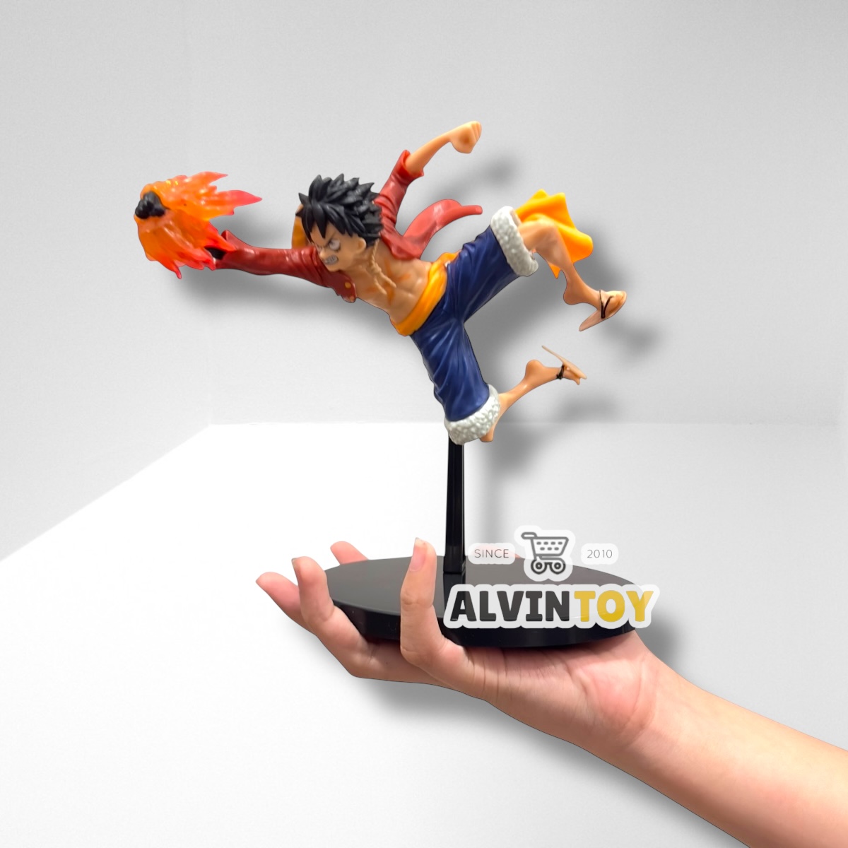 โมเดล Luffy - ลูฟี่ หมัดเพลิงฮาคิ พร้อมฐาน พร้อมกล่อง Figures One Piece