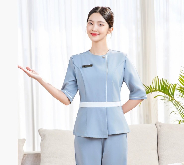 ชุดสปาเพื่อสุขภาพ ชุดนวดสปา ชุดพนักงานศูนย์ความงามทางการแพทย์ การแช่เท้า ร้านเสริมสวย (แยกขายเสื้อ)