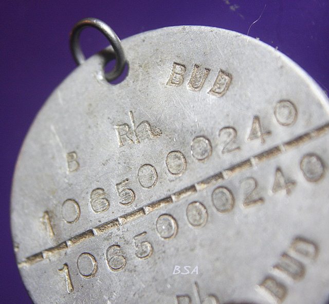 เหรียญประจำตัวทหาร สมัยสงครามโลก หลังตรางจักร