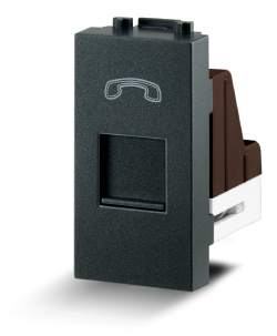 เต้ารับโทรศัพท์ สีดำ I-modern