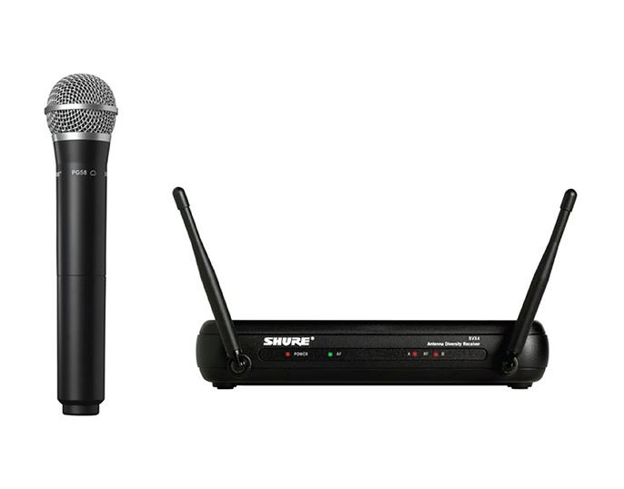SHURE SVX24TH/PG58 *ของแท้รับประกัน 1ปี* ไมค์ไร้สาย Wireless Handheld Microphone System with PG58 Capsule (UHF 694-703 และ 748-758 MHz)